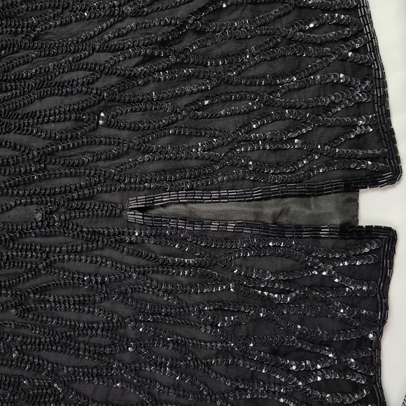 NEW Vintage Mark & John by B2 Womens Silk Sequin Black Cocktail Evening Dress 1X - Picture 8 of 14